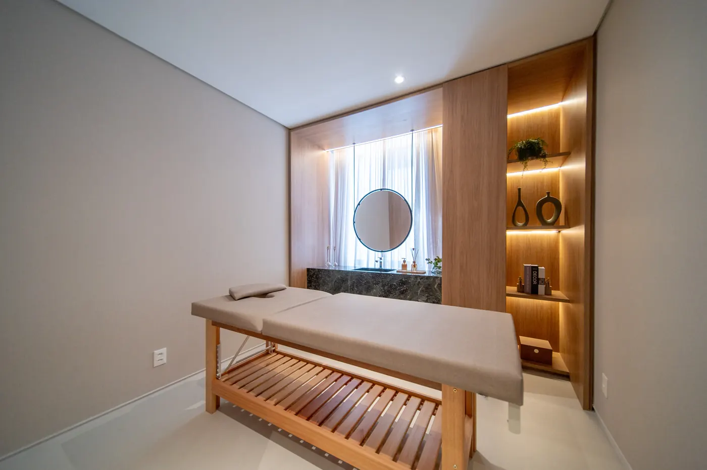 Sala de massagem do spa